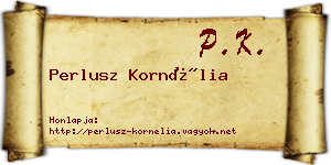 Perlusz Kornélia névjegykártya